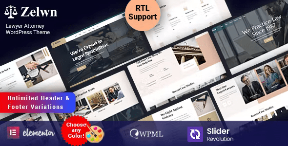 Zelwn – Lawyer Attorney WordPress Theme