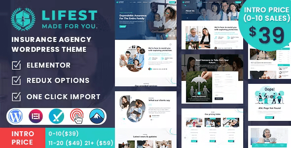 Lifest – Insurance Agency WordPress Theme 1.2