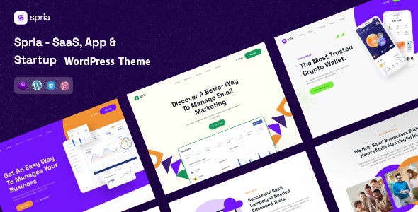 Spria – SaaS, App  Startup WordPress Theme