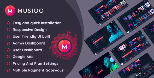 Musioo Music Streaming Platform Laravel Script 5.0