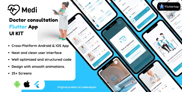 Medi – Doctor Appointment Booking Flutter App UI Template