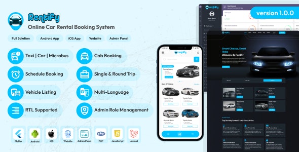 Rentify – Online Car Rental Booking System Full Solution 1.2