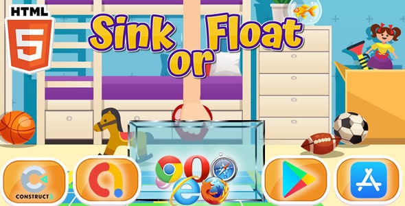 Sink or Float – Mobile and HTML5 Game (C3) – Construct 3