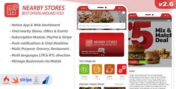 NearbyStores iOS – Offers & Coupons, Events, Restaurant, Services & Booking 4.0.5