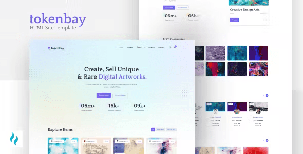 Tokenbay – NFT Marketplace HTML Site Template