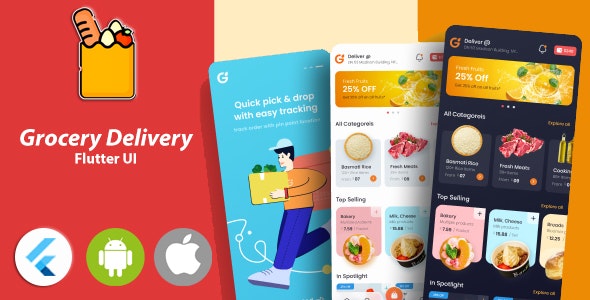 Grocery Flutter App Template 2 | Flutter 2.0