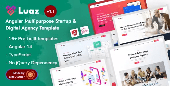 Luaz – Angular 14 Multipurpose Template 1.2