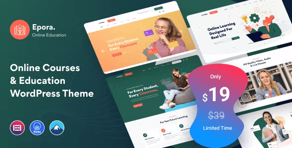 Epora – Online Courses  Education WordPress Theme 1.0.4