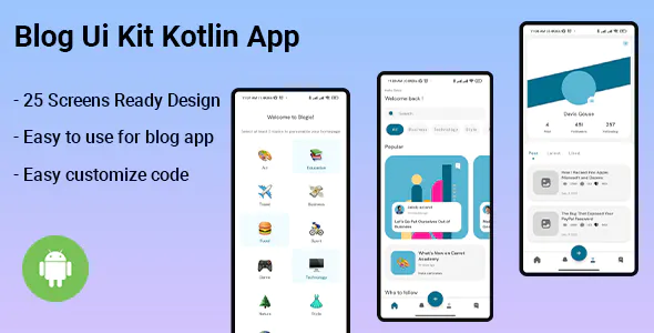 Blog Ui Kit Kotlin Mobile Android App Material Design