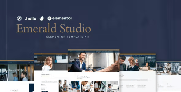 Emerald Studio – Digital Agency Elementor Template Kit