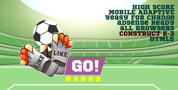 Football champion – HTML5, Construct 2/3, Mobile adaptive