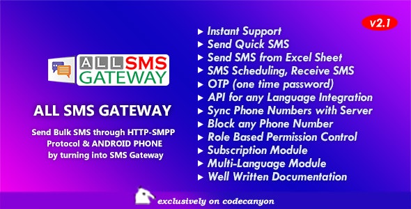 All SMS Gateway – Send Bulk SMS through HTTP-SMPP Protocol  Android Phone by Turning into Gateway