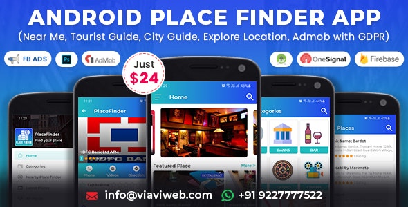 Android Place Finder (Near Me,Tourist Guide,City Guide,Explore Location, Admob with GDPR)