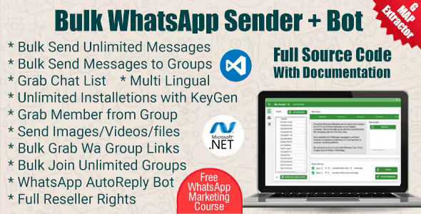 WaSender Bulk WhatsApp Sender + Group Sender + WhatsApp Auto Reply Bot (V3.5.0)