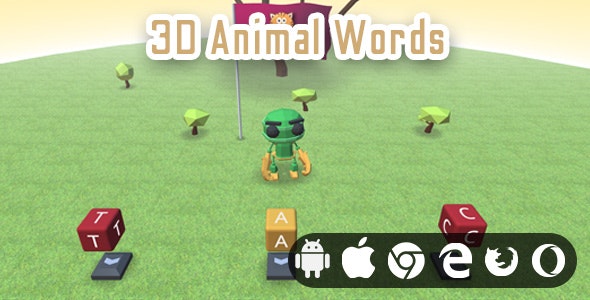 3D Animal Words – Realistic Educational Game