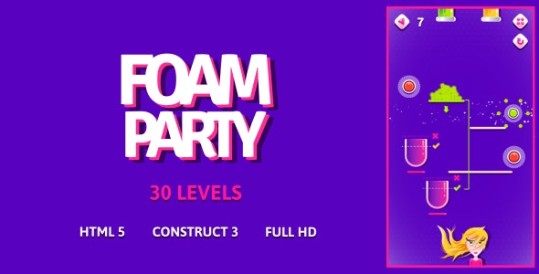 Foam Party – HTML5 Game (Construct3)