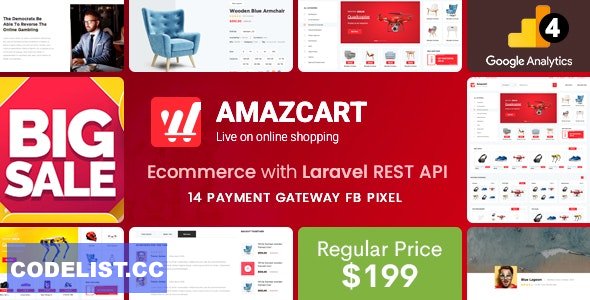 AmazCart – Laravel Ecommerce System CMS Multi-Vendor 4.4