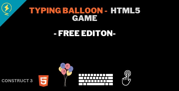 TYPING BALLOOON – HTML5 GAME – CONSTRUCT 3 FREE EDITION