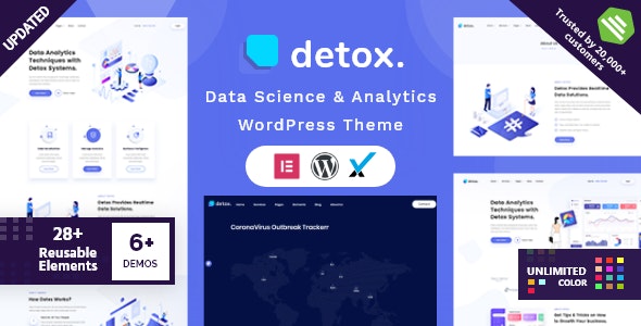 Detox – Data Science  Analytics WordPress Theme