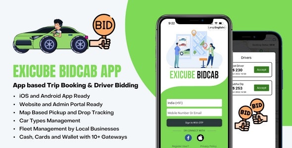 Exicube Bid Taxi App 4.0