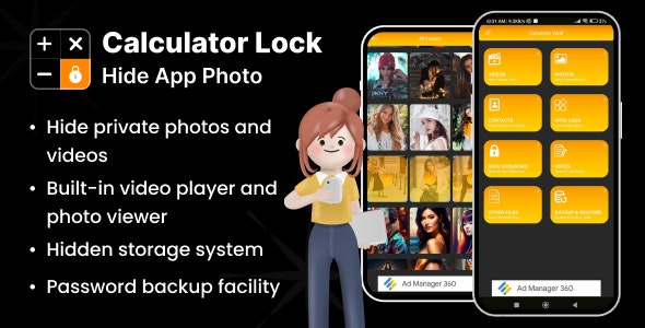 Calculator Lock Hide App Photo – App Vault – Photo Videos Hide App – App Lock