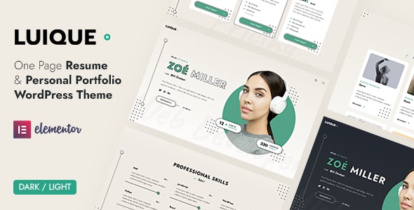 Luique – Personal Portfolio WordPress Theme