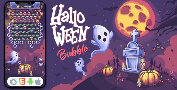 Halloween Bubble – HTML5 Game,Construct 3