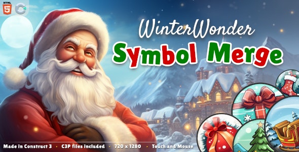 WinterWonder Symbol Merge – HTML5 Puzzle Game