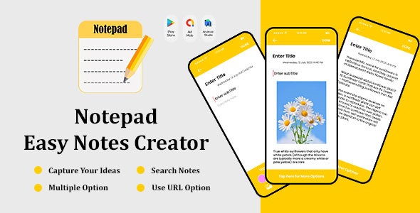 Notepad – Easy Notes Creator – Easy Notes – Notebook – Save Notes – Notes Memo – Simple Notes