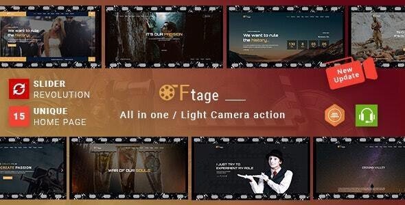 Filmmaker, Movie Production  Film Studio WordPress Theme – Ftage