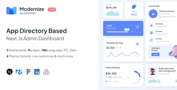 Modernize Next Js Admin Dashboard with App Directory