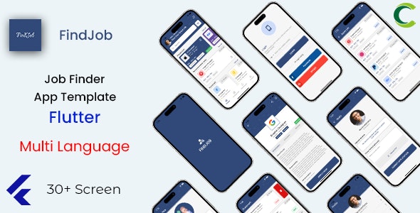 Job Finder  Resume App Template in Flutter | FindJob | Multi Language