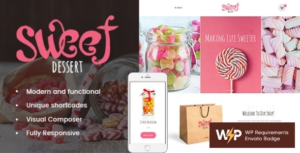 Sweet Dessert | Candy Shop  Cafe WordPress Theme