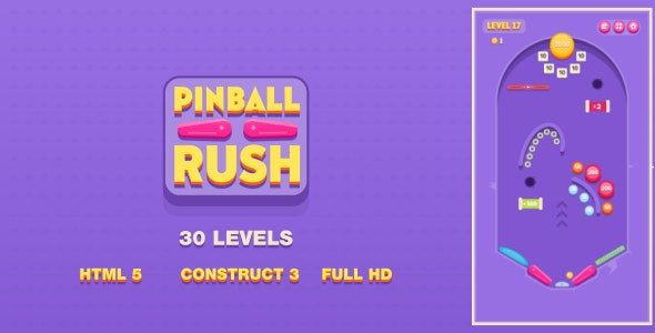 Pinball Rush – HTML5 Game (Construct3)