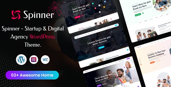 Spinner – Startup and Digital Agency WordPress Theme 1.2.0