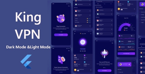 King Vpn Flutter with Unlimited Server