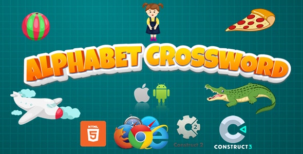 Alphabet Crossword – Educational Game – HTML5/Construct 2/3