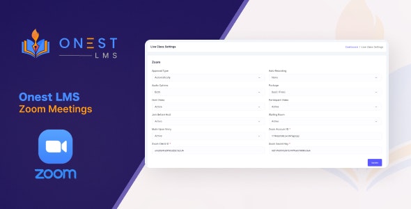 Onest LMS – ZoomMeeting Addon – Seamless Video Conferencing and Collaboration