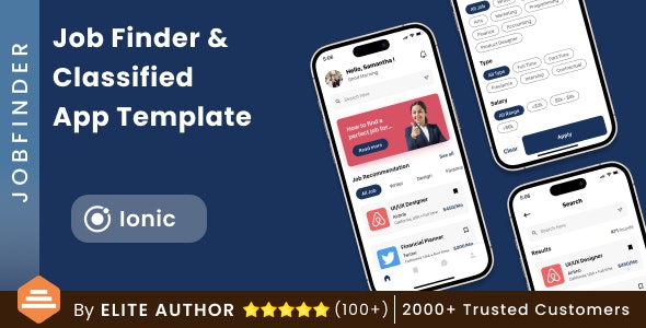 Job Classifieds App in Ionic | Job Finding App| Recruitment Portal Job App | JobFinder