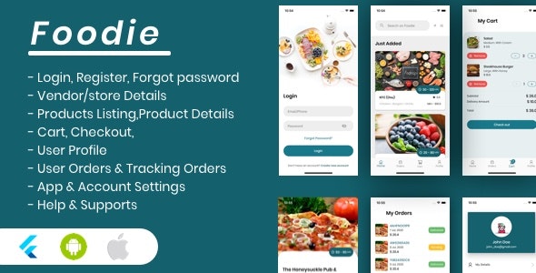 Foodie – Flutter Grocery, Food, Pharmacy, Store Delivery Mobile App