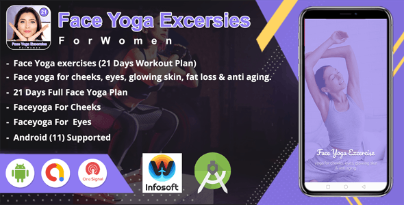 Android Face Yoga Excersies – 21 days (home workout) app