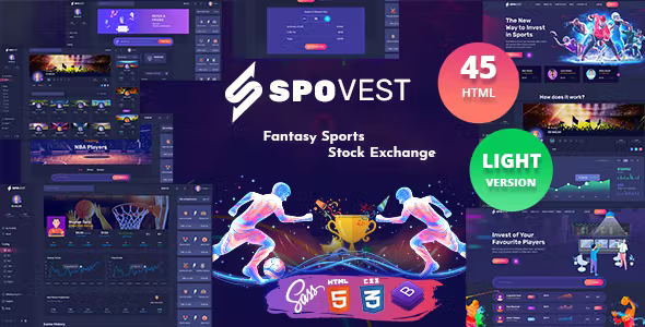 Spovest – Fantasy Sports Stock Exchange HTML template