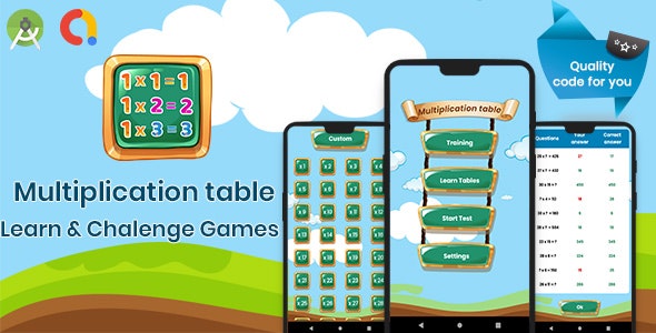 Multiplication table – learning and challenging games