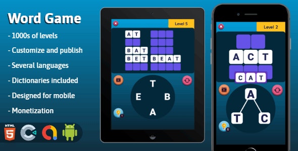 Word Game – HTML5 game (Construct 3)