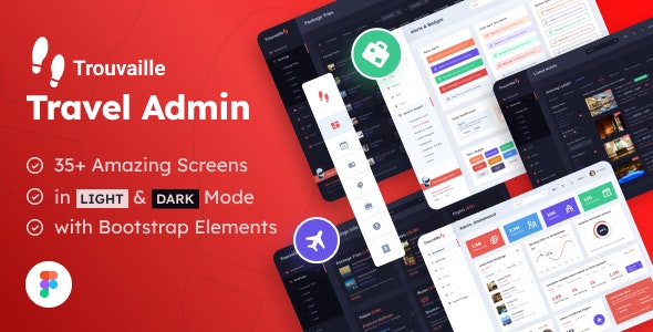 Travel Admin | Web App and Dashboard UI Figma Template