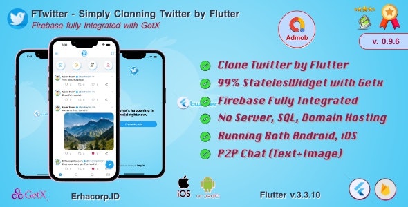 FTwitter – Clone Simply Twitter Flutter App with GetX 0.9.8