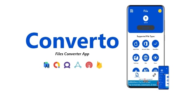 Converto – Files Converter App | ADMOB, FAN, APPLOVIN, FIREBASE, ONESIGNAL