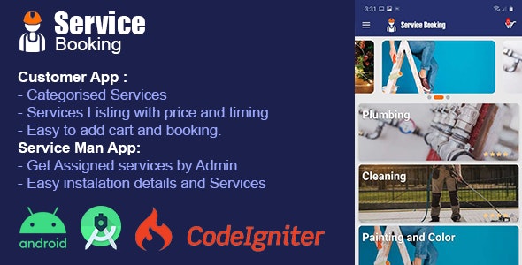 Service Booking Android app