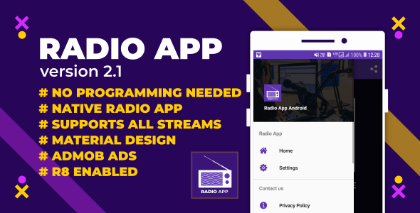 Radio App – Native Android Radio App with AdMob Ads