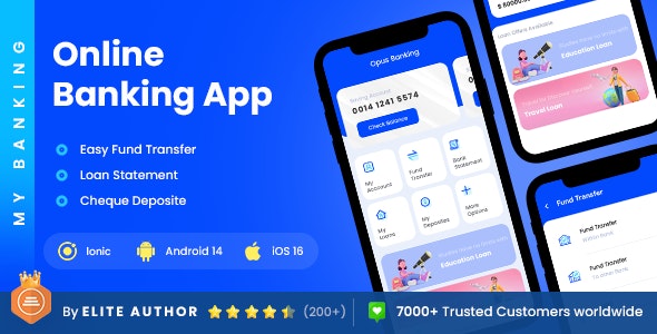 Online Banking App | Wallet App | Net Banking App | Digital Bank App | My Banking | IONIC